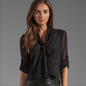 Alice + Olivia Arie tie blouse
